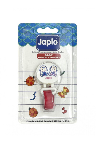 Japlo Pacifier Clip - Red - 9