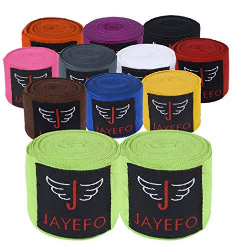 Jayefo Sports Hand Wraps 180 Inches Inner Boxing Gloves Martial Arts Wraps for Men & Women Boxing MMA Kickboxing Muay Thai - Pair - 1