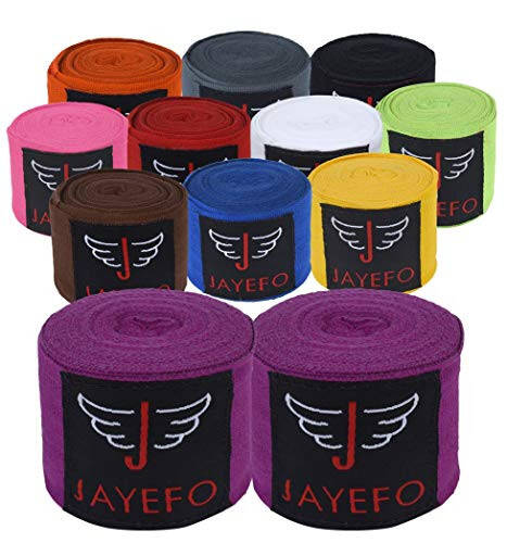 Jayefo Sports Hand Wraps 180 Inches Inner Boxing Gloves Martial Arts Wraps for Men & Women Boxing MMA Kickboxing Muay Thai - Pair - 1