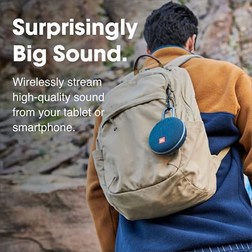 JBL Clip 3, Black - Waterproof, Durable & Portable Bluetooth Speaker - Up to 10 Hours of Play - Includes Noise-Cancelling Speakerphone & Wireless Streaming - 2