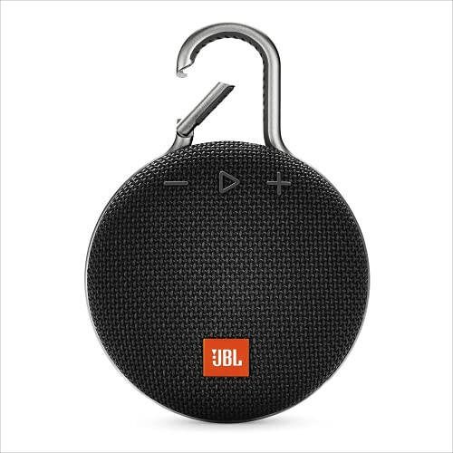 JBL Clip 3, Qora - Su o'tkazmaydigan, bardoshli va ko'chma Bluetooth karnayi - 10 soatgacha o'ynash - shovqinni bekor qiluvchi karnayi telefoni va simsiz oqimni o'z ichiga oladi - 1