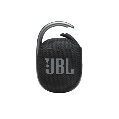 JBL Clip 4 - Портативная мини-Bluetooth колонка, большой звук и мощные басы, интегрированный карабин, водонепроницаемая и пыленепроницаемая по стандарту IP67, 10 часов времени воспроизведения, колонка для дома, улицы и путешествий (черная) - 1