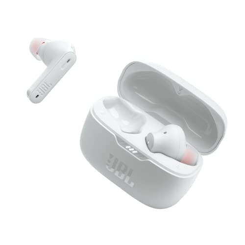 JBL Tune 230NC TWS - True Wireless In-Ear Headphones, Active Noise Cancelling with Smart Ambient, JBL Pure Bass Sound, 4 mics for perfect voice calls, IPX4, 40Hrs of battery life (White) - 2