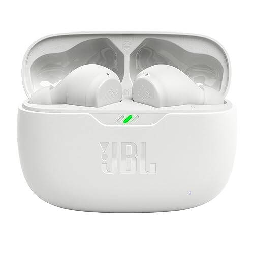 JBL Vibe Beam - True Wireless JBL Deep Bass Sound Earbuds, Bluetooth 5.2, Water & Dust Resistant, Hands-free call with VoiceAware, Up to 32 hours of battery life (White) - 2