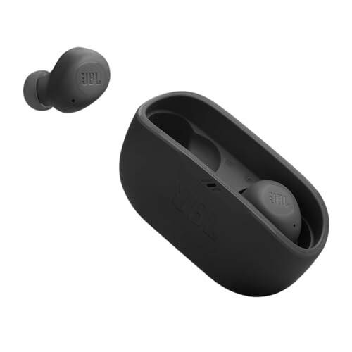 JBL Vibe Buds - True Wireless Earbuds, Smart Ambient, VoiceAware, Up to 32 total hours of battery life with speed charging, Water and dust resistant, JBL Deep Bass Sound (Black) - 1