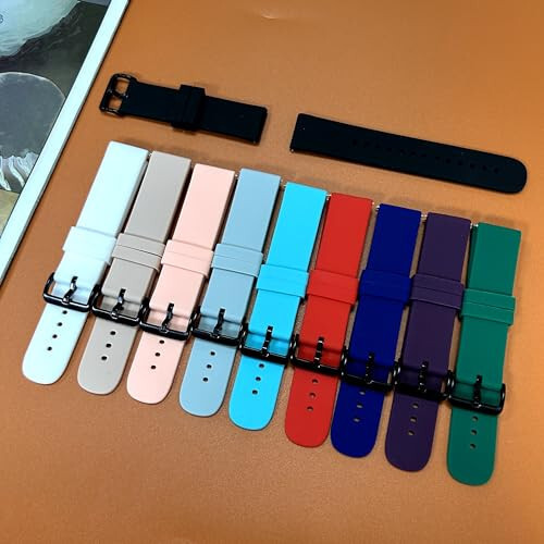 JeeJTek TGW008/zakotu Y66/Kuizil T70/uaue T60 Smart Watch Bandlari bilan mos keladigan RuenTech Bandlari, Smart Watch Bandlari uchun almashtiriladigan silikon tasmalar Su o'tkazmaydigan bilaguzuklar Ayollar va erkaklar uchun - 3