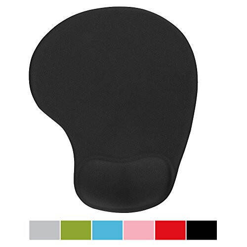 Jel Bilek Destekli Ofis Mousepad'i - Ergonomik Oyun Masaüstü Mouse Pad Bilek Desteği - Oyun Kumandası Matı Tasarım Kauçuk Taban Dizüstü Bilgisayar İçin - Silikon Kaymaz Özel Dokulu Yüzey (03 Siyah) - 2