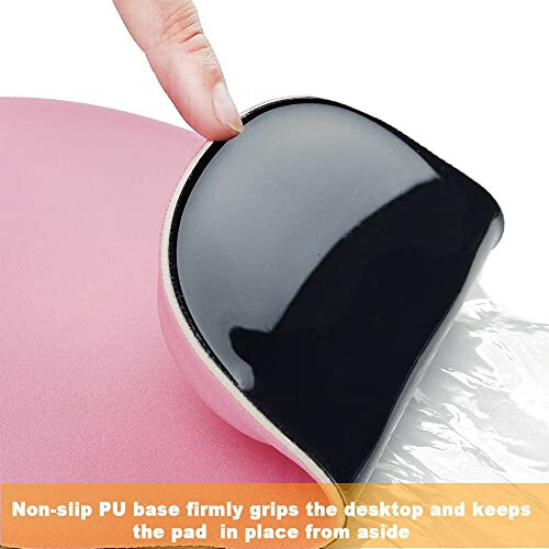 Jel Bilek Destekli Ofis Mousepadı - Ergonomik Oyun Masaüstü Mouse Pad Bilek Desteği - Tasarım Oyun Kontrolcüsü Mat Kauçuk Taban Dizüstü Bilgisayar İçin - Silikon Kaymaz Özel Dokulu Yüzey (01Pembe) - 11