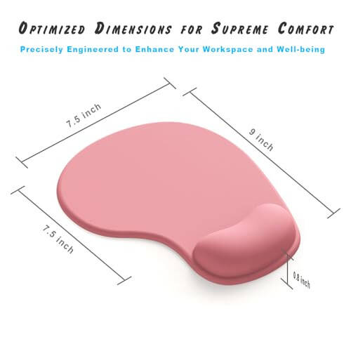 Jel Bilek Destekli Ofis Mousepadı - Ergonomik Oyun Masaüstü Mouse Pad Bilek Desteği - Tasarım Oyun Kontrolcüsü Mat Kauçuk Taban Dizüstü Bilgisayar İçin - Silikon Kaymaz Özel Dokulu Yüzey (01Pembe) - 7