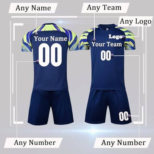 Jersey Custom Soccer Uniforms for Kids Men Personalized Soccer Jerseys for Kids Boys Youth with Name Number Logo - 3