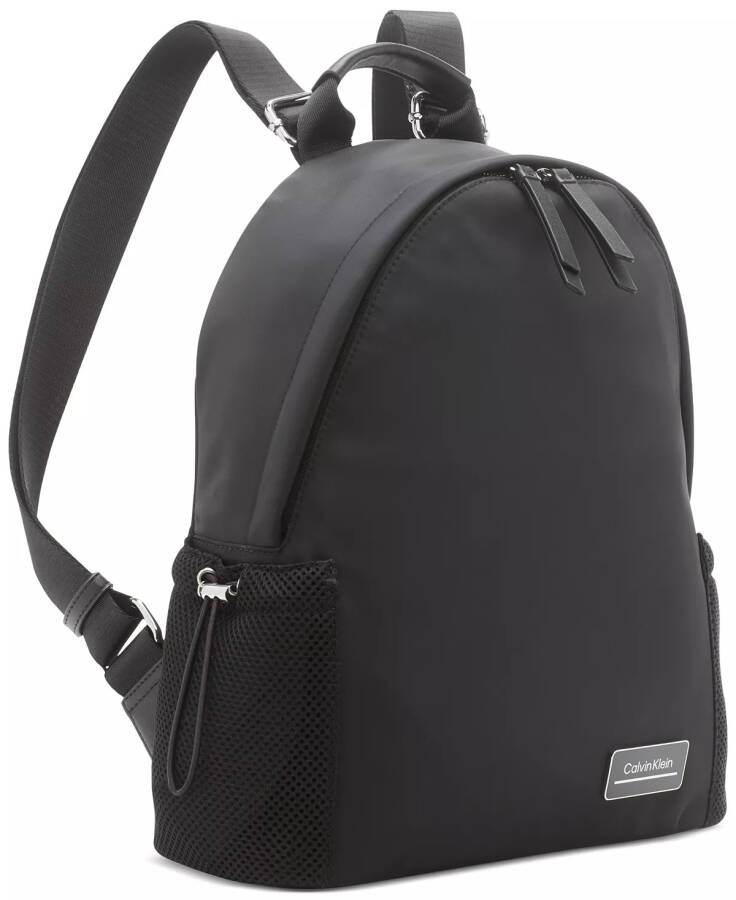 Jessie Mesh Side Pocket Nylon Backpack Black - 3