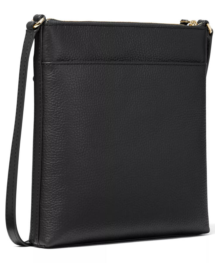 Jet Set Charm Leather Small North South Flat Crossbody Black - 4