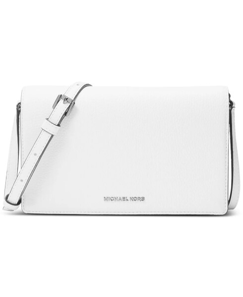 Jet Set Medium Leather Flap Crossbody Optic White - 3