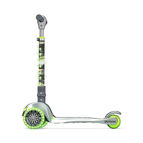 Jetson Disney Kids Kick Scooter, LED Lights on Stem & Light-Up Wheels, Lightweight Frame, Height-Adjustable Handlebar, Lean-to-Steer System, Easy-Fold Mechanism - 3