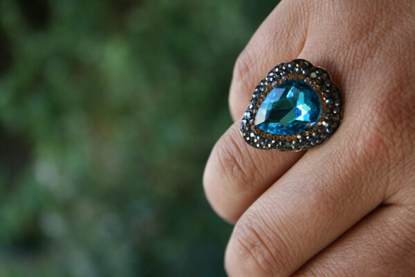 JEWELLERY Crystal Stone Handmade Ring - 3