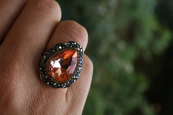 JEWELLERY Handmade Crystal Stone Women's Ring - 3