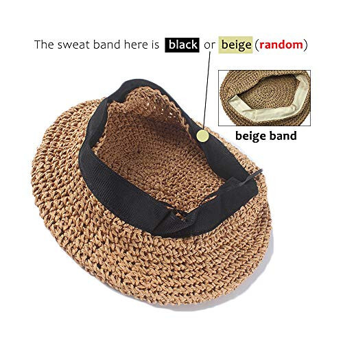 JH JOEJERRY Straw Beret Summer French Beret Hats for Women Artist Crochet Beret - 5