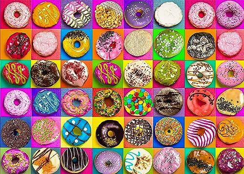 Jigsaw Puzzles 1000 Pieces for Adults, Families (Donuts) Pieces Fit Together Perfectly - 1