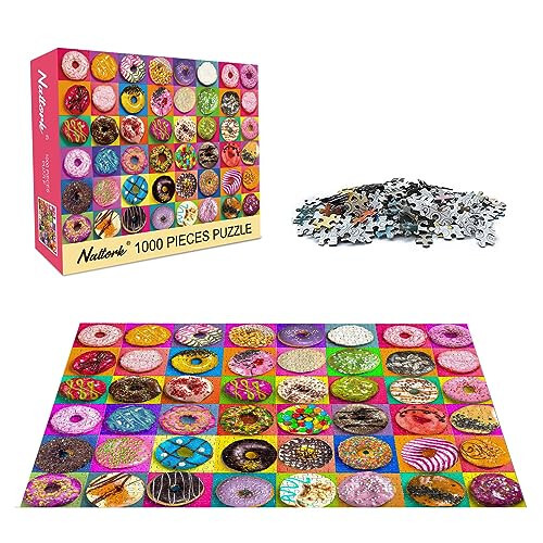 Jigsaw Puzzles 1000 Pieces for Adults, Families (Donuts) Pieces Fit Together Perfectly - 2