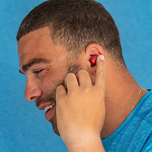 JLab Go Air Pop Haqiqi Simsiz Bluetooth Quloqchinlar + Zaryadlash Qutisi, Gul Qizil, Ikkita Ulansh, IPX4 Terga Chidamliligi, Bluetooth 5.1 Ulanishi, 3 EQ Ovoz Sozlamalari Imzo, Muvozanatli, Bass Kuchaytirish - 6