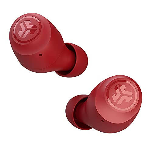 JLab Go Air Pop True Wireless Bluetooth Earbuds + Charging Case, Rose Red, Dual Connect, IPX4 Sweat Resistance, Bluetooth 5.1 Connection, 3 EQ Sound Settings Signature, Balanced, Bass Boost - 2