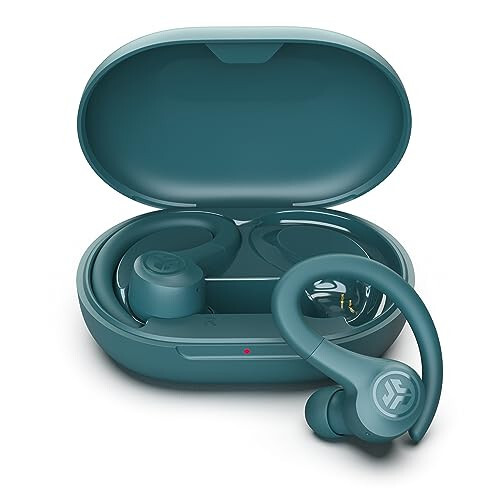 JLab Go Air Sport, Wireless Workout Earbuds, Teal, Featuring C3 Clear Calling, Secure Earhook Sport Design, 32+ Hour Bluetooth Playtime, and 3 EQ Sound Settings - 1