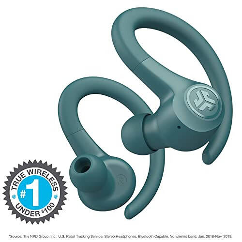 JLab Go Air Sport, Wireless Workout Earbuds, Teal, Featuring C3 Clear Calling, Secure Earhook Sport Design, 32+ Hour Bluetooth Playtime, and 3 EQ Sound Settings - 2