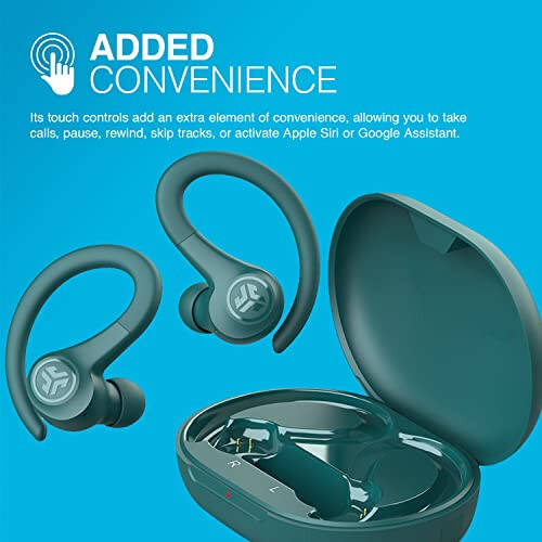 JLab Go Air Sport, Wireless Workout Earbuds, Teal, Featuring C3 Clear Calling, Secure Earhook Sport Design, 32+ Hour Bluetooth Playtime, and 3 EQ Sound Settings - 4