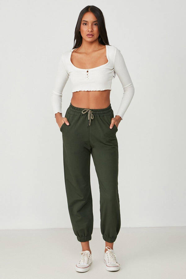 Jogger Elastic Sport Sweatpants 737 Khaki - 1