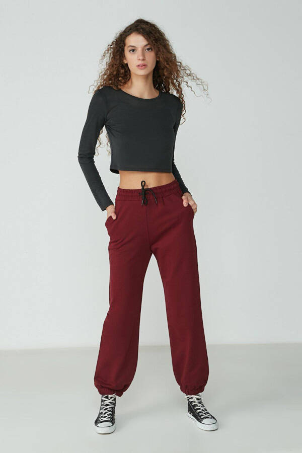 Jogger Elastic Sports Sweatpants 737 Burgundy - 1