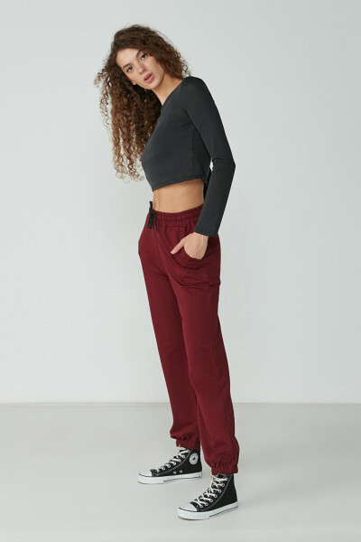 Jogger Elastic Sports Sweatpants 737 Burgundy - 2