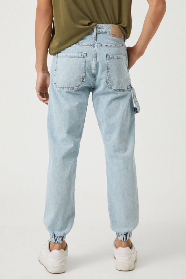 Jogger jeans with buttoned pockets, cotton. - 4