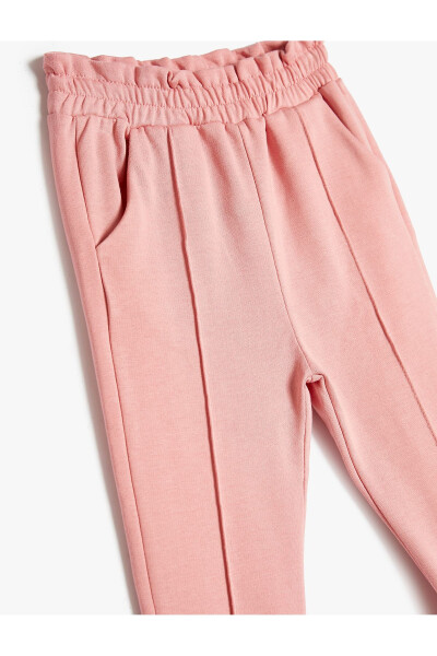 Jogger Sweatpants with Elastic Waistband, Pockets and Ruffled Waist - 12