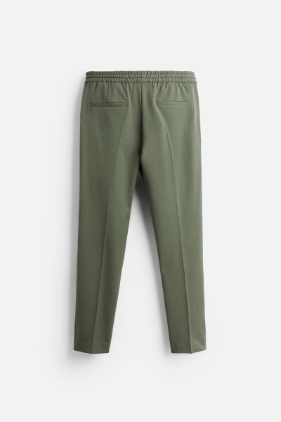 Jogger Waist Comfort Pants - Dark Khaki - 25