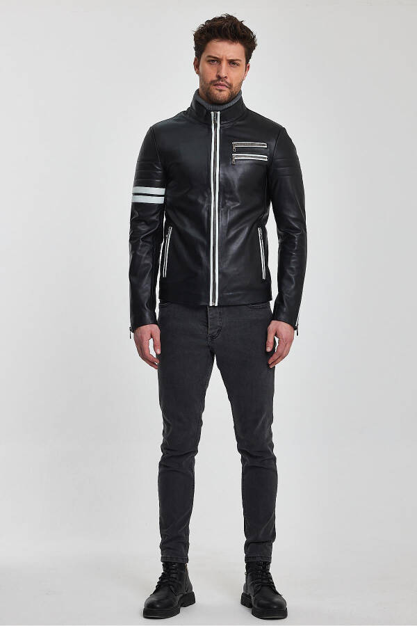 Johan Black Leather Jacket - 2