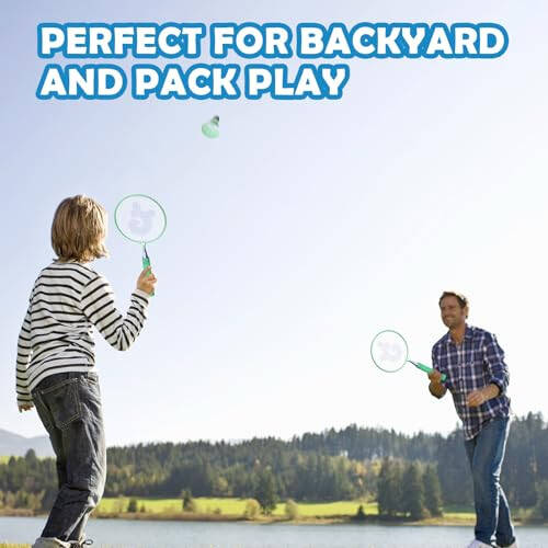 JOY SPOT! Çocuklar için Badminton Raket Seti Yumuşak Kavrama, Büyük Boy ve Hafif Volanlı Raket Taşıma Çantası ile Çocuklar ve Gençler İçin, Kapalı ve Açık Bahçe için 2 Kişilik Spor Oyunu - 6