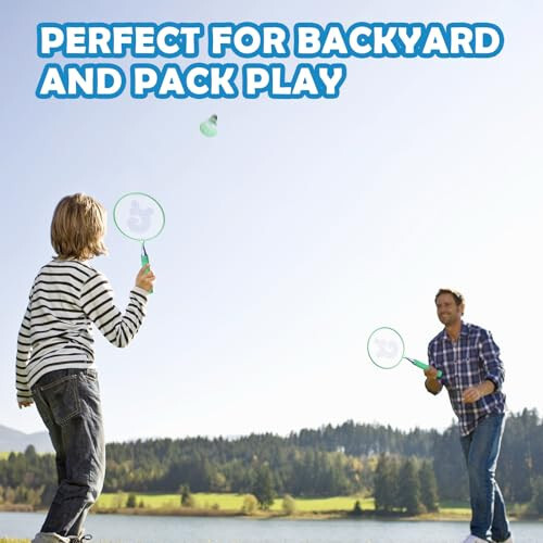 JOY SPOT! Kids Badminton Rackets Set with Soft Grip, Oversize & Lightweight Shuttlecocks Racquet with Carry Bag for Children Youth, 2 Player Sport Game for Indoor Outdoor Backyard - 8