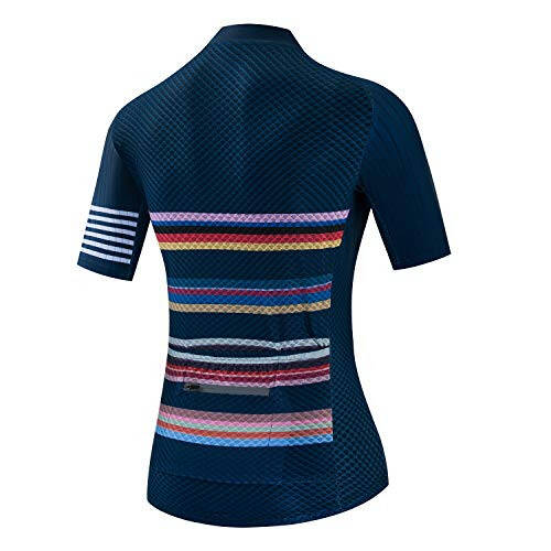 JPOJPO Cycling Jersey Women Summer Short Sleeve Biking Shirt Tops MTB Ladies Bike Clothing, Jp6065, Chest36.2=Tag M - 2