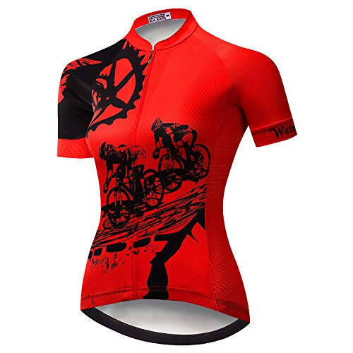 JPOJPO Women's Cycling Jersey Women Bike Jersey Summer Bicycle Clothing Pro MTB Road Girl Cycling Shirts Tops Quick Dry, Breathable, Cd5818, Large - 1