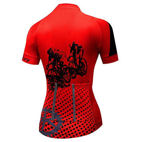 JPOJPO Women's Cycling Jersey Women Bike Jersey Summer Bicycle Clothing Pro MTB Road Girl Cycling Shirts Tops Quick Dry, Breathable, Cd5818, Large - 2