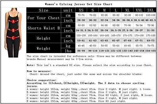 JPOJPO Women's Cycling Jersey Women Bike Jersey Summer Bicycle Clothing Pro MTB Road Girl Cycling Shirts Tops Quick Dry, Breathable, Cd5818, Large - 7