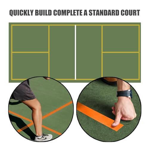 JPTXTXG Pickleball Court Tape - 2 Inches Wide, 110 Feet Long 2 Rolls, Ultra Durable Outdoor Floor Marking Tape for Pickleball Courts, badminton court and More - Weather & UV Resistant - 2