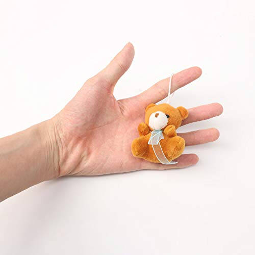 Juegoal Mini Animal Plush Toy Set, Aitbay Cute Small Stuffed Animal Keychain Set, Goodie Bag Fillers, Carnival Prizes for Kids, Assortment Kids Valentine Gift Easter Egg Filler Party Favors - 3