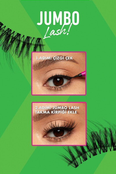 Jumbo Lash 2'si 1 Arada Eyeliner ve Kirpik Yapıştırıcı - Baddest Black - 12