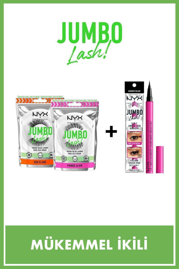 Jumbo Lash 2'si 1 Arada Eyeliner ve Kirpik Yapıştırıcı - Baddest Black - 13