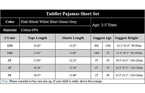 JWWN Toddler Girls Boys Short Sleeve Pajamas Set Little Kids Sleepwear 2 Piece Summer Loungewear 1-6Years - 26