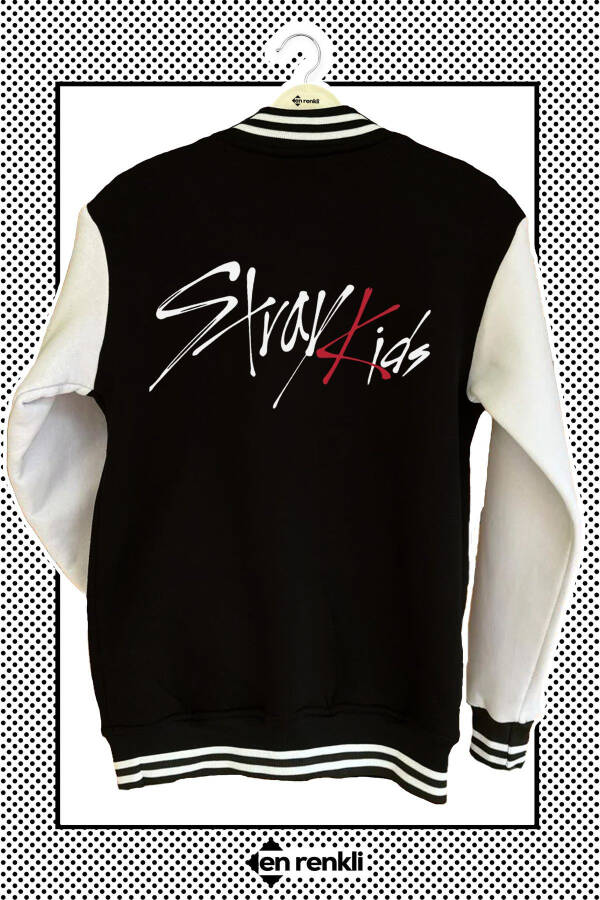 K-Pop Seriyasi Stray Kids Bosma Qora Unisex Oversize Qizlar, Bolalar Oldingi Tugmachali Kollej Ko'ylagi - 1