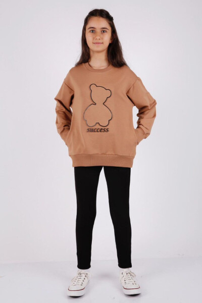 Kabartma Baskılı Cepli Sweatshirt - 8