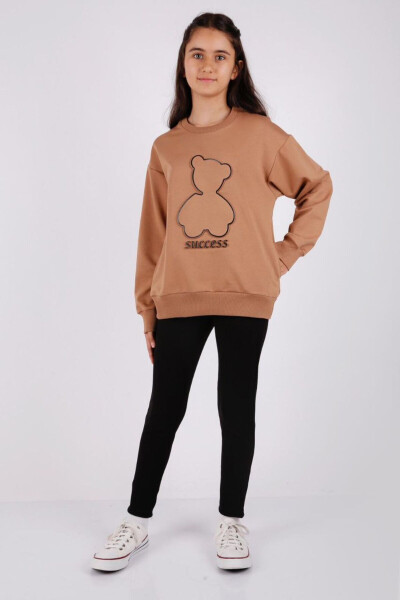 Kabartma Baskılı Cepli Sweatshirt - 5