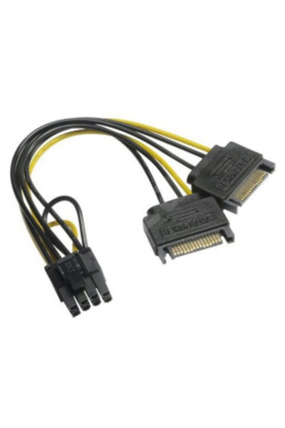 Кабель питания SATA 30 см 6 pin, кабель питания SATA 30 см 8 pin, кабель SATA 6+2 pin - 12